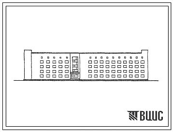 Типовой проект ЦВП-74.77 (01-27-КК) Гарнизонное общежитие коридорного типа на 248 человек