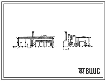 Типовой проект 903-1-64С, тип 1 Котельная на 3 котла «Универсал-6» поверхностью нагрева по 33,0 м2. Топливо антрацит, каменные и бурые угли. Теплоноситель вода.