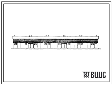 Типовой проект 191-000-380.13.86 Хозяйственная постройка на 5 секций из сборных индустриальных изделий (для строительства в Литовской ССР)