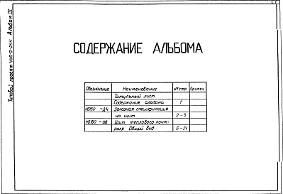 Альбом 3 Тепловой контроль и автоматика. Чертежи задания заводу-изготовителю