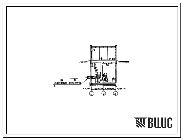 Типовой проект 902-1-52 Канализационная насосная станция на 3 насоса ФГ144/10,5 или ФГ144/46 с подземной частью из сборного железобетона