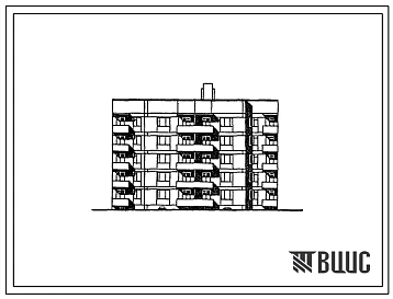 Типовой проект 81-019.13.88 Пятиэтажная блок-секция рядовая с торцевыми окончаниями на 20 квартир. Для Калининграда и Калининградской области