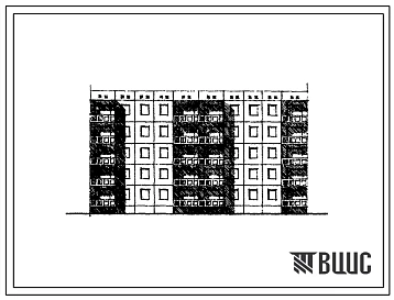 Типовой проект 105-014с Блок-секция пятиэтажная рядовая, торцевая левая, правая на 20 квартир (трехкомнатных 3Б-10, четырехкомнатных 4Б-10). Для строительства в 3 климатическом районе Киргизской ССР сейсмичностью 8 баллов