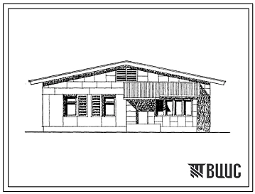 Типовой проект 183-47-33с.86 Одноэтажный одноквартирный жилой дом с квартирой типа 5Б