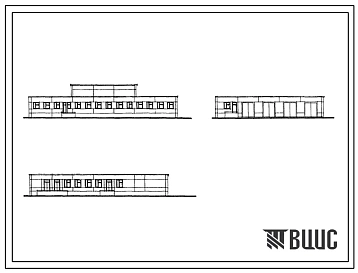 Типовой проект 252-9-17 Хозяйственный корпус районной больницы на 300 коек с поликлиникой на 800 посещений в смену, для строительства в 1В подрайоне, 2 и 3 климатических районах