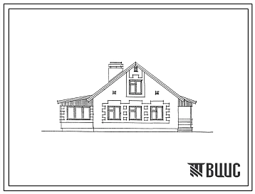 Типовой проект 184-16-116.88 Одноэтажный жилой дом с 3-комнатной квартирой "растущий" в 5-комнатный одноэтажный мансардный со стенами из мелких блоков для индивидуальных застройщиков