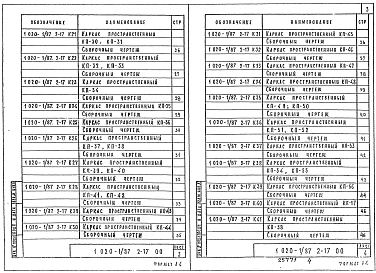 Выпуск 2-17 Колонны из бетона класса В30 для зданий с высотой этажа 4,2 м. Пространственные каркасы. Рабочие чертежи
