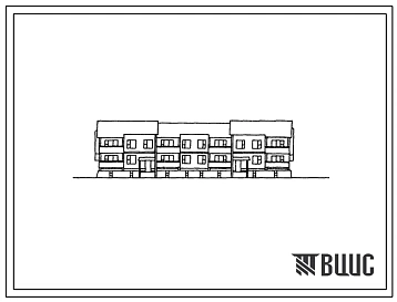 Типовой проект 116-115-96м/1 Двухэтажный жилой дом на 12 квартир (двухкомнатных 2Б-8, четырехкомнатных 4Б-4) брусчатой конструкции. Для строительства в 1А климатическом подрайоне с вечномерзлыми грунтами