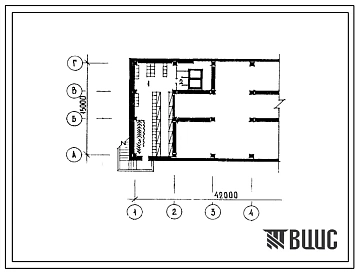 Типовой проект П-4-50(252-4-33с) Подполье, приспосабливаемое под ПРУ в корпусе женской консультации на 300 посещений в смену, (убежище на 50 человек, размеры убежища 42м на 15м, режимы вентиляции 1,2).