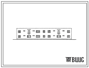 Типовой проект 101-023сп 2-этажная блок-секция рядовая на 8 3-комнатных квартир 3А.3А-3А.3А. Для строительства в районах с сейсмичностью 9 и 8 баллов.