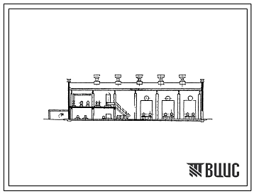 Типовой проект 4-18-758 Котельная отопительно-производственная с тремя котлами ДКВР-20-13. Топливо: газ-мазут. Схема теплоснабжения закрытая. Вариант со стенами из панелей.