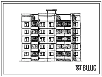 Типовой проект 135-0282с.13.86 Пятиэтажная блок-секция рядовая на 20 квартир. Для городов Кавминвод Ставропольского края. (Ввод опубл. в И-10-86).