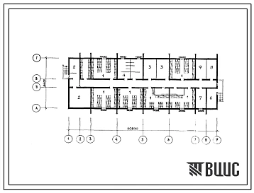 Типовой проект П-4-415(241-4-79с.86) Хозяйственно-бытовые помещения в подвале спального корпуса а 104(160) мест для туристских баз и баз отдыха в конструкциях серии 1.090.1-2с, (убежище на 415 человек, размеры убежища 40,8м на 14,4м, режимы вентиляции 1).
