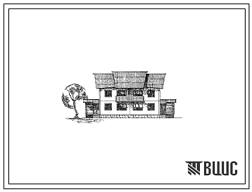 Типовой проект 141-135-97 Двухэтажный жилой дом на 2 квартиры типа 5Б в двух уровнях. Для строительства в 1В климатическом подрайоне, 2 и 3 климатических районах