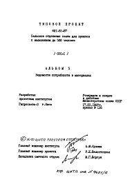Альбом 5 Ведомости потребности в материалах          