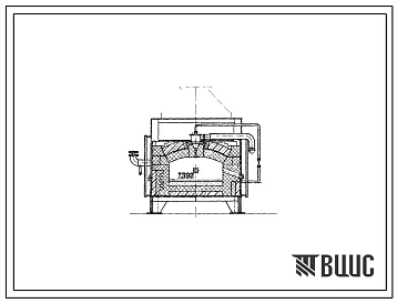 Типовой проект 406-9-292.84 Печь нагревательная щелевая размерами пода 1,4 х 0,7 м на газе среднего давления
