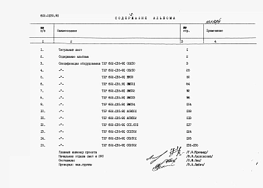 Альбом 6 Спецификации оборудования