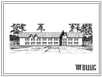 Типовой проект 224-9-145 Спальный корпус(интернат) на 120 мест. Здание двухэтажное. Стены из кирпича.