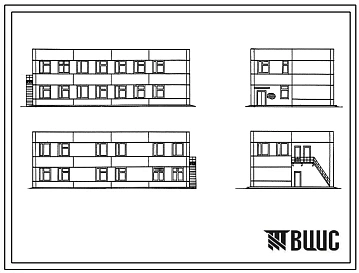 Типовой проект 501-5-94.87 Объединенное здание заводской станции и поста электрической централизации на 50 человек (каркасно-панельный вариант)