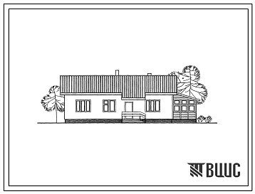 Типовой проект 184-220-3с/1 Одноэтажный жилой дом с пятикомнатной квартирой со стенами из кирпича для индивидуального строительства. Для строительства в 3 климатическом районе Киргизской ССР сейсмичностью 8 и 9 баллов