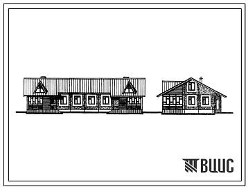 Типовой проект 181-97-169.83 1-этажный 2-квартирный 3-комнатный жилой дом усадебного типа для индивидуальных застройщиков. Для строительства в 1В климатическом подрайоне.