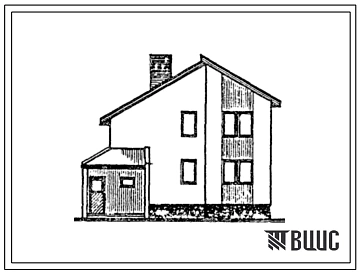 Типовой проект 143-000-412.13.86 Двухэтажный одноквартирный 4-комнатный жилой дом с подвалом для государственного строительства в Латвийской ССР