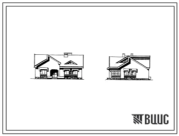 Типовой проект 185-000-192 Одноэтажный одноквартирный жилой дом с трехкомнатной квртирой для индивидуальных застройщиков.