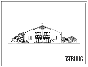 Типовой проект 144-42-117с/1 Дом на 2 четырехкомнатные квартиры типа 4Б