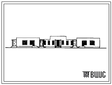 типовой проект 218-1-384.87 Детские ясли-сад на 90 мест с увеличением количества мест на летний период до 180. Здание одноэтажное.  Стены из  монолитного керамзитобетона.