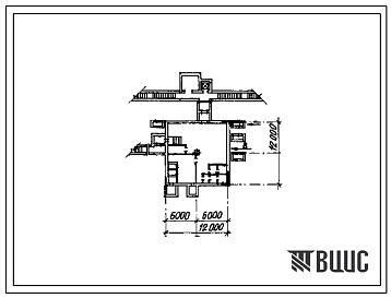Типовой проект А-II,III,IV-210-401.87 Заглубленный склад материалов и оборудования отдельно стоящий (в водонасыщенных грунтах) (убежище на 210 человек, размеры убежища 12м на 12м, режимы вентиляции убежища 1,2)