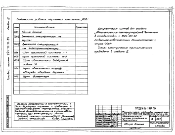 Альбом 4 Автоматизация сантехустройств. Задание заводу на изготовление щитов    