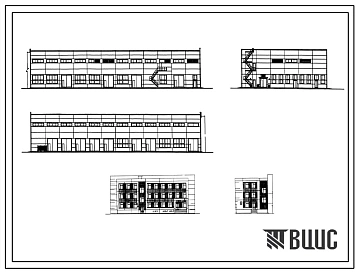 Типовой проект 409-14-59.87 Главный корпус базы технического обслуживания и ремонта 100 строительных машин на 60 автомобилей