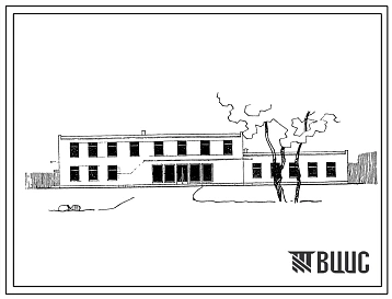 Типовой проект 264-21-1с Кооперированное здание административного назначения (тип III) с пристройкой здания АТС 100/2000 емкость. 500 номеров. Для строительства в III и IV строительно-климатических зонах, в районах с сейсмичностью 7 баллов.