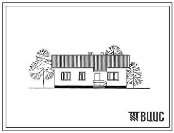 Типовой проект 184-220-2с/1 Одноэтажный жилой дом с четырехкомнатной квартирой со стенами из кирпича для индивидуального строительства. Для строительства в 3 климатическом районе Киргизской ССР сейсмичностью 8 и 9 баллов