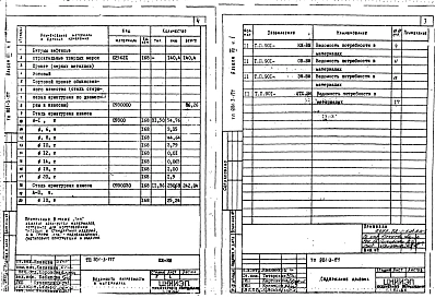 Альбом 7 Ведомости потребности в материалах. Часть 1 Отстойники и фильтры Часть 2 Вихревые смесители