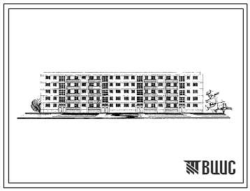 115-102-3с/1 Пятиэтажный четырехсекционный жилой дом на 60 квартир (однокомнатных 1Б-10, двухкомнатных 2Б-20, трехкомнатных 3Б-30, четырехкомнатных 4Б-10) со стенами из блоков пильных известняков. Для строительства в районах сейсмичностью 7 баллов в 3Б кл