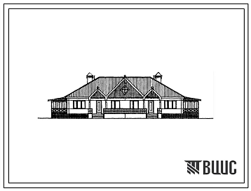 Типовой проект 181-25-26/1 Одноэтажный жилой дом на 2 трехкомнатные квартиры. Для строительства в 1В климатическом подрайоне, 2 и 3 климатических районах