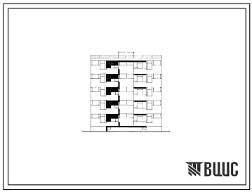 Типовой проект 126-08 Пятиэтажная блок-секция на 15 квартир рядовая правая 1А-2Б-3Б со стенами из мелких блоков ячеистого бетона. Для строительства во 2 и 3 строительно-климатических зонах.