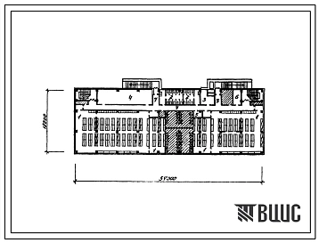 Типовой проект П-2-1200(416-04-95.83) Бытовые помещения в подвале административного корпуса на 800 работающих, приспосабливаемые под ПРУ (убежище на 1200 человек, размеры убежища 54м на 18м, режимы вентиляции 1,2).