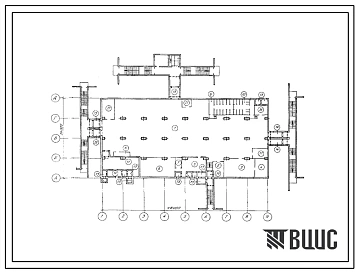 Типовой проект А-II,III,IV-1800-434.89 Склад материалов и оборудования отдельно стоящий заглубленный. Стены монолитные железобетонные (убежище на 1800 человек, размеры убежища 48м на 24м, режимы вентиляции 1,2,3).