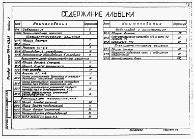 Альбом 1 Технологические решения. Архитектурно-строительные решения. Конструкции металлические. Водопровод и канализация. Электротехнические решения.     