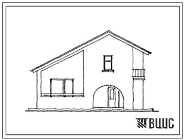 Типовой проект 143-17-98с.13.87 Одноквартирный 4-комнатный жилой дом в двух уровнях для государственного строительства (стены из крупных легкобетонных блоков). Для Грузинской ССР