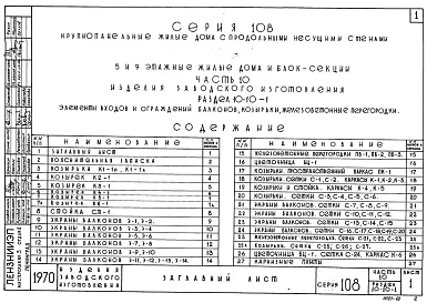 Часть 10 Раздел 10.10-1 Элементы входов и ограждений балконов, козырьки, железобетонные перегородки