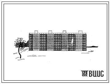 Типовой проект 1-464Д-111/71 Девятиэтажный крупнопанельный четырехсекционный жилой дом на 144 квартиры (однокомнатных 1Б-18, двухкомнатных 2Б-54, трехкомнатных 3А-54, четырехкомнатных 4А-18). Для строительства в Белорусской ССР.