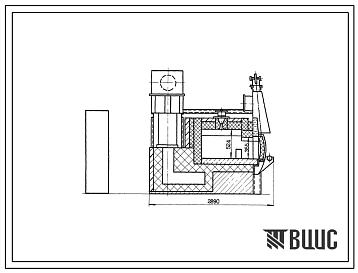 Типовой проект 406-9-209 Печь нагревательная камерная размерами пода 0,7х0,7 м на газе низкого давления с отводом дыма в боров