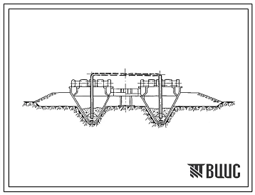 Типовой проект 4-18-183 Песколовка производительностью 200 л/сек с круговым движением сточных вод при насыпи h=0-1 м.