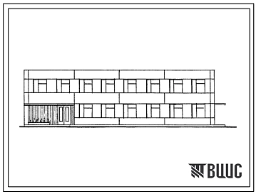 Типовой проект 416-1-130 Административно-бытовое здание на 100 человек для ремонтных цехов системы «Госкомсельхозтехника».