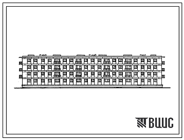 Типовой проект 1-307с-4с Четырехэтажный трехсекционный дом на 48 квартир, без ванн, с подвалом и без подвала.