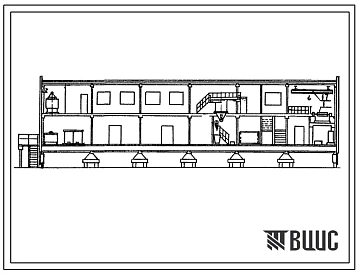 Типовой проект 416-1-142м.83 Административно производственное здание для станции биологической очистки сточных вод с емкостями из сборного железобетона для строительства в северной климатической зоне производительностью 1,4; 2,7; 4,2; 7,0 тыс.м.куб/сутки