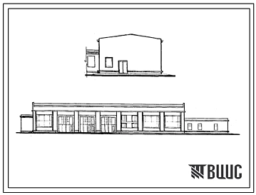 Типовой проект 416-7-133 Ремонтно-механическая мастерская на 80 условных ремонтов с пристроенной котельной  на 2 котла «Универсал-6М» и навесом для стоянки на 16 автомашин